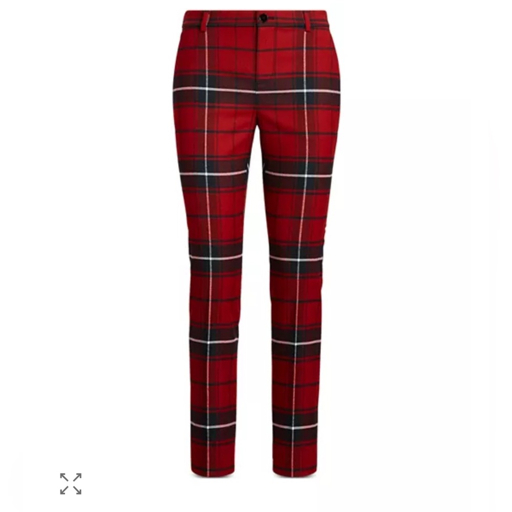 Lauren Ralph Lauren Plaid Stretch Wool Blend Ankle - Picture 5 of 9